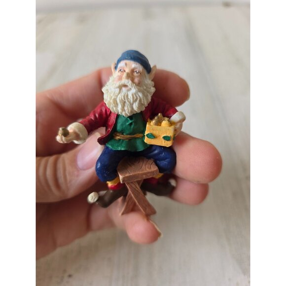 Vintage Santa Bell ornament figurine village Xmas decor - Picture 6 of 8